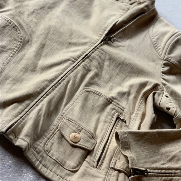 Ralph Lauren XL Khaki Motorcycle Style Jacket - Picture 4 of 9